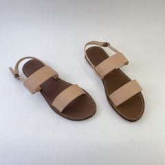 Giày Sandal Nữ Quai Ngang Da Mềm Có Bigsize Hishoo S050