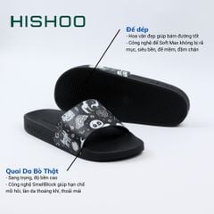 Dép quai ngang da bò In Hình Lễ Hội Ma Ám HISHOO U113