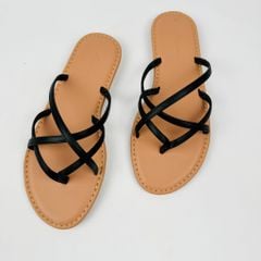 Dép Lê Nữ Xỏ Ngón Đế Bệt Quai Đan Chéo Dây Mảnh HISHOO S069