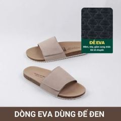 Dép đế trấu birken quai ngang Xé Dán da lộn HISHOO R103