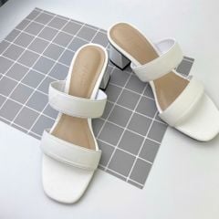Giày Cao Gót 5cm Nữ Đế Vuông Quai Ngang Hishoo S055