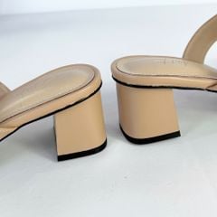 Giày Cao Gót 5cm Nữ Đế Vuông Quai Ngang Hishoo S055