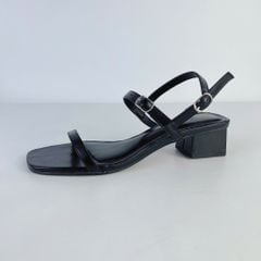 Giày Cao Gót Sandal Quai Mảnh Đế Vuông 3cm HISHOO S052