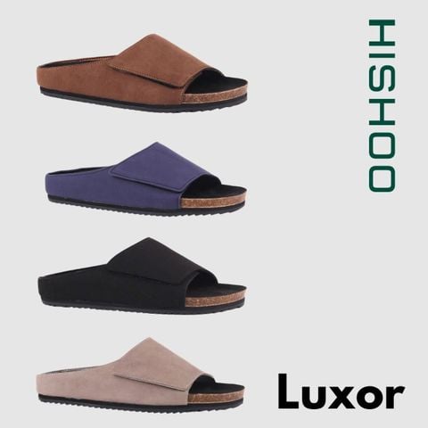 Dép đế trấu birken xé dán From Công Thái Học quai ngang da lộn HISHOO R108