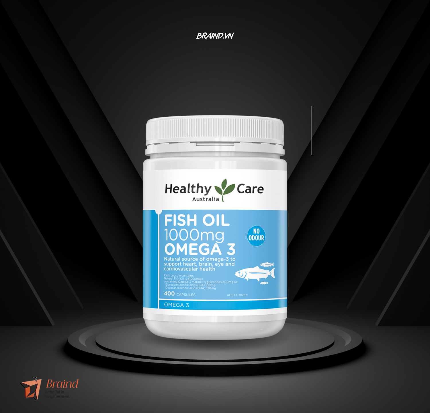 Omega 3 6 9 Healthy Care Ultimate của Úc (200 viên) Braind