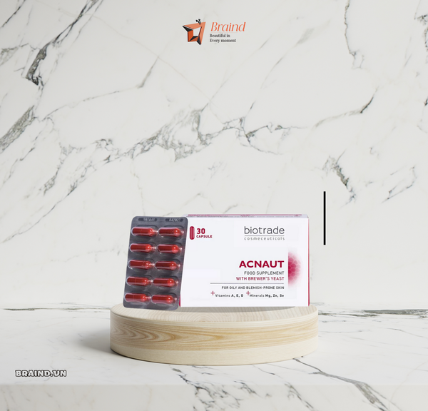 VIÊN UỐNG TRỊ MỤN BIOTRADE ACNAUT FOOD SUPPLEMENT 30 VIÊN Braind