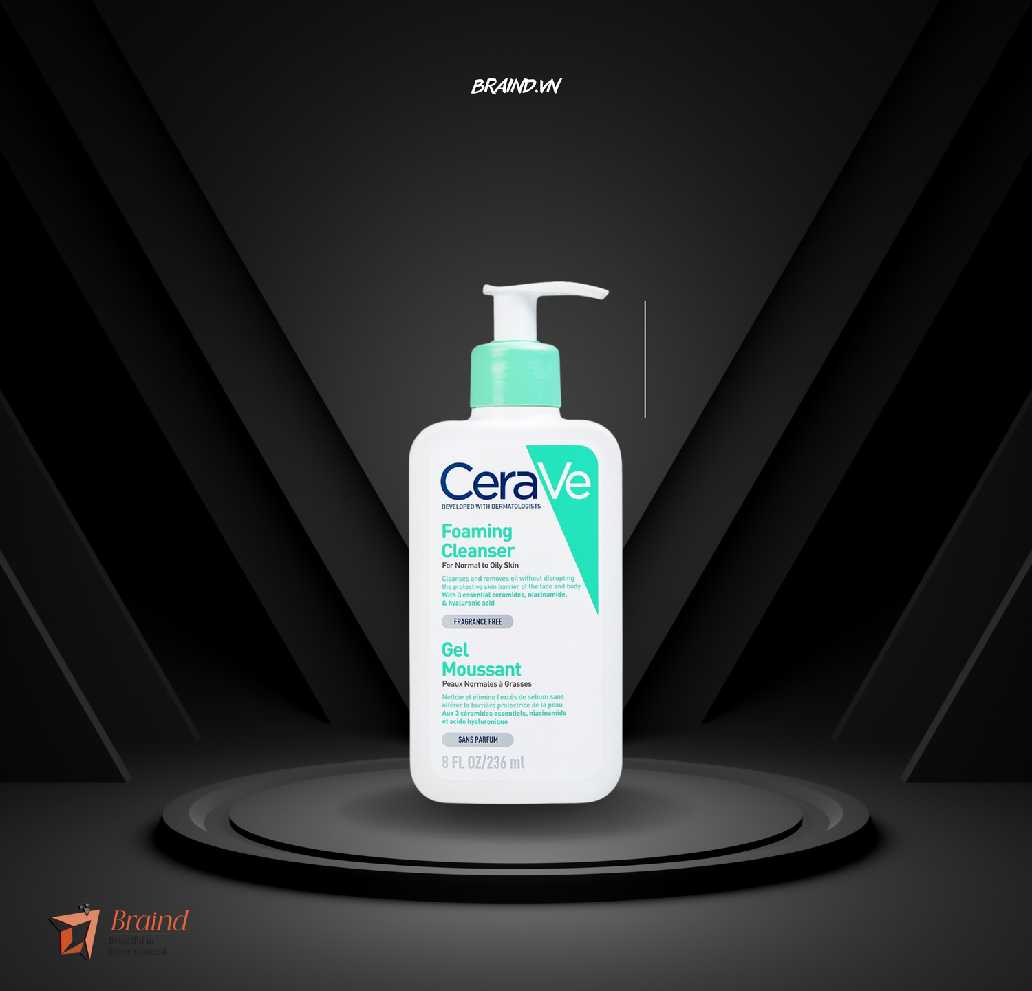 Cerave Foaming Facial Cleanser 236ml– Braind