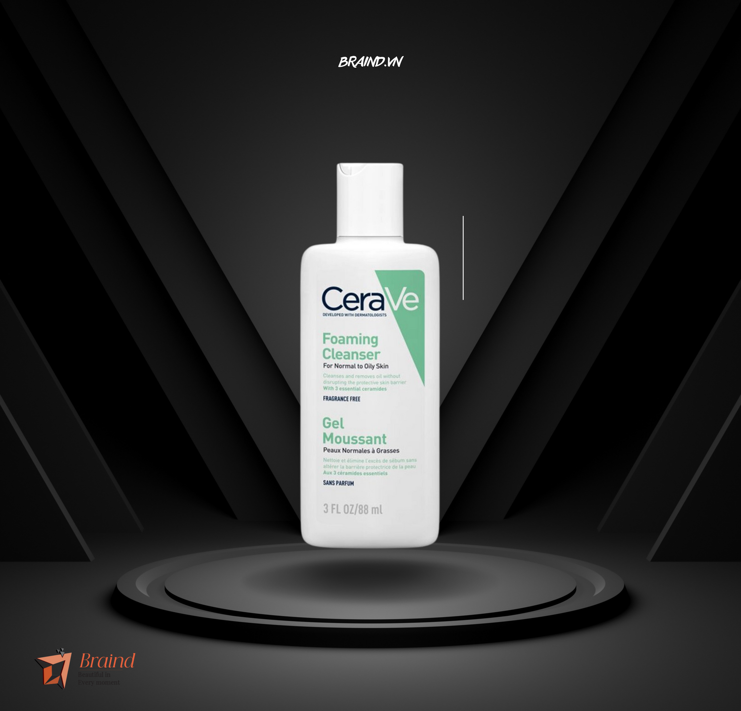 Cerave Foaming Facial Cleanser 88ml– Braind