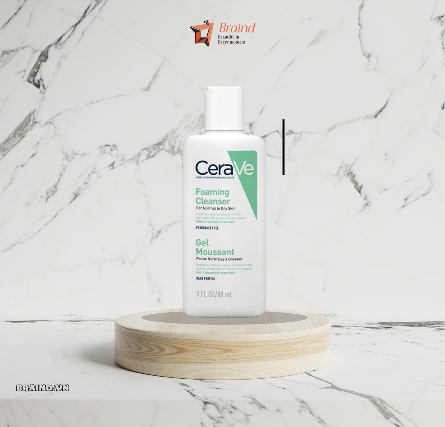 Cerave Foaming Facial Cleanser 88ml– Braind