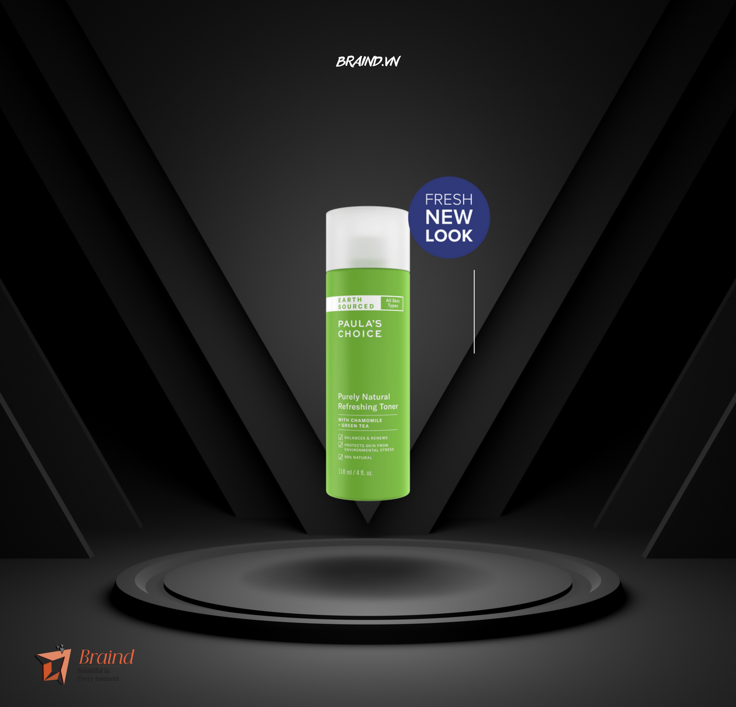 NƯỚC CÂN BẰNG Paula’s Choice PURELY NATURAL REFRESHING Braind