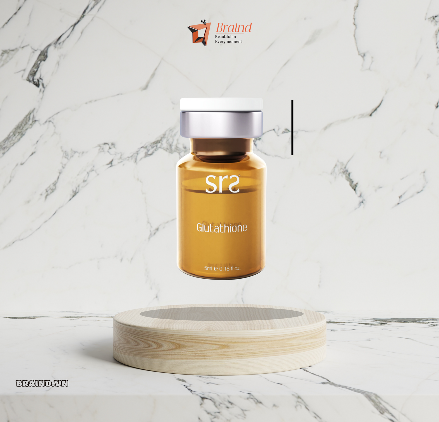 SRS Meso Therapy Dung dịch tiêm chống oxy hóa, sáng da SRS Glutathione– Braind