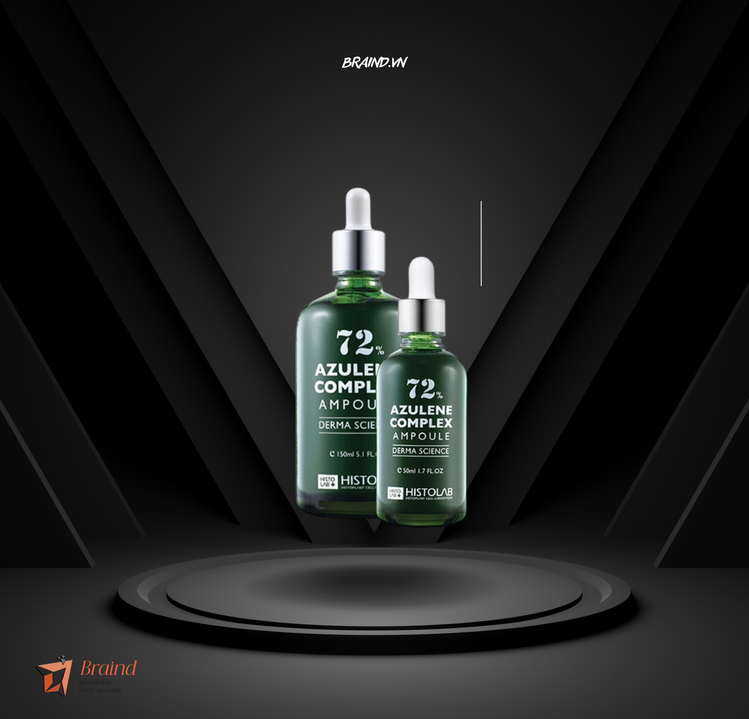 TINH CHẤT GIẢM MỤN, ĐIỀU TIẾT BÃ NHỜN HISTOLAB AZULENE 50ml– Braind