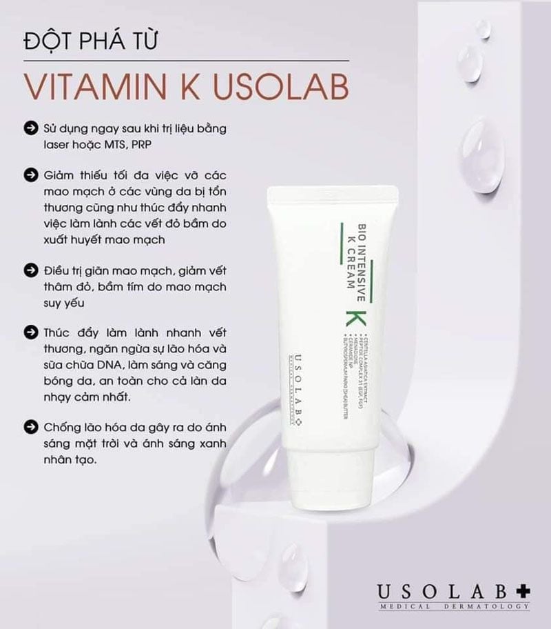 Kem dưỡng Vitamin K Cream Usolab 500ML Braind