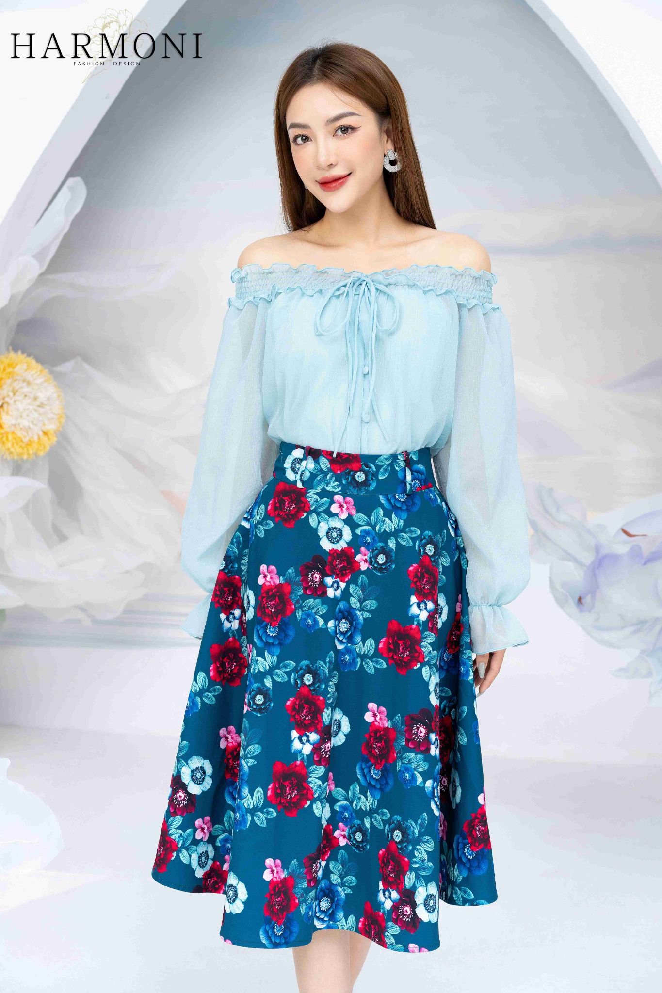 Chia sẻ hơn 77 chân váy xòe hoa hồng mới nhất  cdgdbentreeduvn