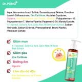  Dầu gội kiềm dầu, giảm gàu Dr.PONG 4T Acne Clear 140ml 