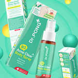  Xịt dưỡng hỗ trợ giảm mụn cơ thể Dr.PONG B3 Acne Clear Body Spray 60ml 