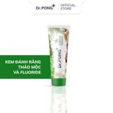  Kem đánh răng từ thảo dược & fluoride trắng răng, thơm miệng Dr.PONG 9X HERBAL PLUS FLUORIDE TOOTHPASTE 100g 