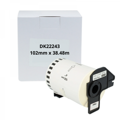 Nhãn giấy liên tục, tương thích Brother DK-22243, khổ 102mmx30,48m