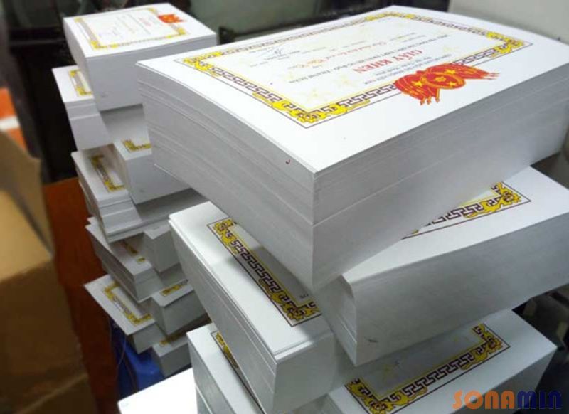 In giấy khen - In bằng khen chất lượng cao