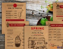 In menu nhà hàng, quán ăn theo thiết kế độc quyền