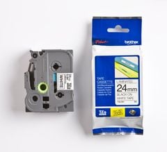 Nhãn in Brother 24mm, TZE-251, dài 8m, chữ đen nền trắng