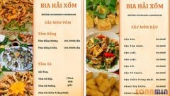 In menu nhà hàng, quán ăn theo thiết kế độc quyền