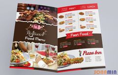 In menu nhà hàng, quán ăn theo thiết kế độc quyền