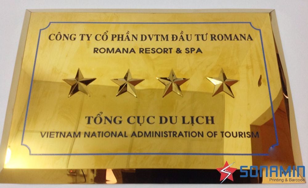 Tem đồng mạ vàng theo yêu cầu