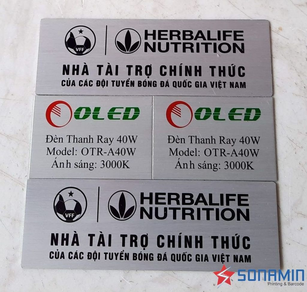 Tem nhôm in theo yêu cầu