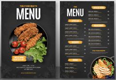 In menu nhà hàng, quán ăn theo thiết kế độc quyền