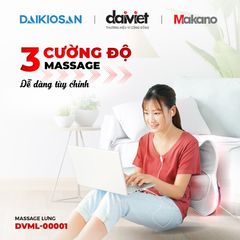 Máy Massage Lưng DAIKIOSAN DVML-00001 Kết Hợp Con Lăn Và Nhiệt, Mát Xa Nhiều Vị Trí Trên Cơ Thể