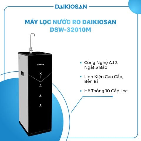 Máy Lọc Nước X-Guard RO DAIKIOSAN DSW-32010M 10 Cấp Lọc, Công Nghệ A.I 3 Ngắt 3 Báo