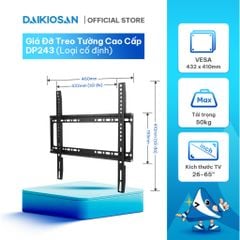 Khung Treo Tivi, Giá Treo Tivi DAIKIOSAN DP243 Loại Cố Định Cho Tivi 26 - 65 inch Kèm Bộ Phụ Kiện