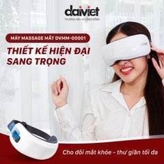 Máy Massage Mắt DAIKIOSAN DVMM-00001 Công Nghệ 3 Trong 1 Massage Rung, Nhiệt và Túi Khí Giúp Giảm Căng Thẳng, Thư Giãn