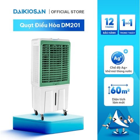 Quạt Điều Hòa, Quạt Hơi Nước, Máy Làm Mát DAIKIOSAN DM201 Công Nghệ Diệt Khuẩn, Khử Mùi Ag+ Vượt Bậc