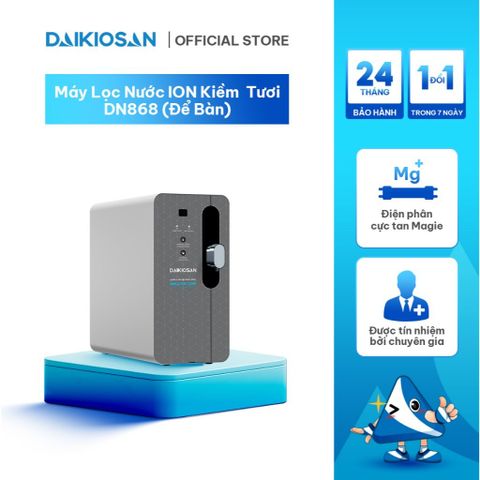 Máy Lọc Nước ION KIỀM TƯƠI Daikiosan DN868 Thiết Kế Để Bàn, Điện Phân Cực Tan Magie