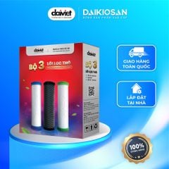 Bộ 3 Lõi Lọc Nước Thô Số 1,2,3 (Lõi Lọc PP 5micron, CTO, PP 1micro) DAIKIOSAN - Thay Được Hầu Hết Các Loại Máy Lọc Nước