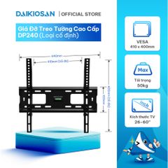 Khung treo Tivi, giá treo tường Tivi Loại Cố Định Daikiosan - Kèm bộ phụ kiện cao cấp