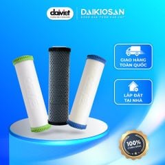 Bộ 3 Lõi Lọc Nước Thô Số 1,2,3 (Lõi Lọc PP 5micron, CTO, PP 1micro) DAIKIOSAN - Thay Được Hầu Hết Các Loại Máy Lọc Nước