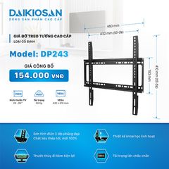 Khung Treo Tivi, Giá Treo Tivi DAIKIOSAN DP243 Loại Cố Định Cho Tivi 26 - 65 inch Kèm Bộ Phụ Kiện