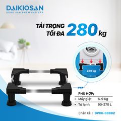 Chân kê máy giặt, tủ lạnh DAIKIOSAN CHÍNH HÃNG chống rung, chịu lực lên đến 450 Kg