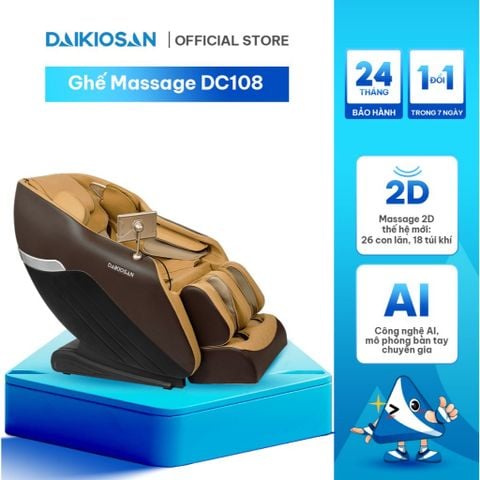 Ghế Massage 2D DAIKIOSAN DC108 Công Nghệ Massage Thế Hệ Mới, Mô Phỏng Bàn Tay Chuyên Gia