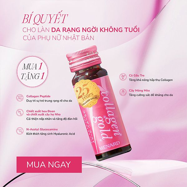  [Mua 1 tặng 1] Menard Collagen Gold 10 chai 