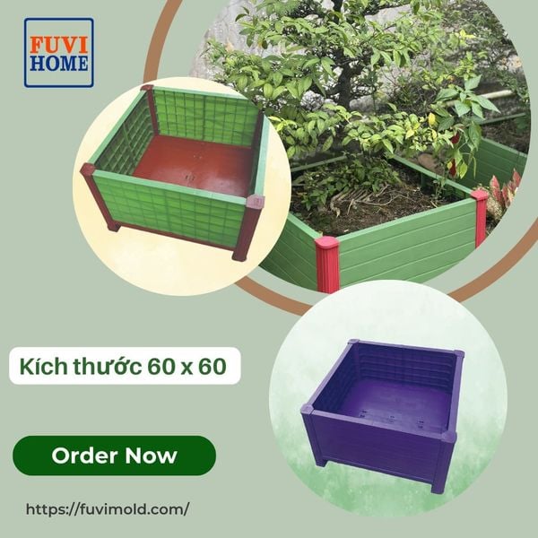  CHẬU CÂY LẮP RÁP HAPPYPOT 60x60 - HAPPYPOT MODULAR PLANTER 