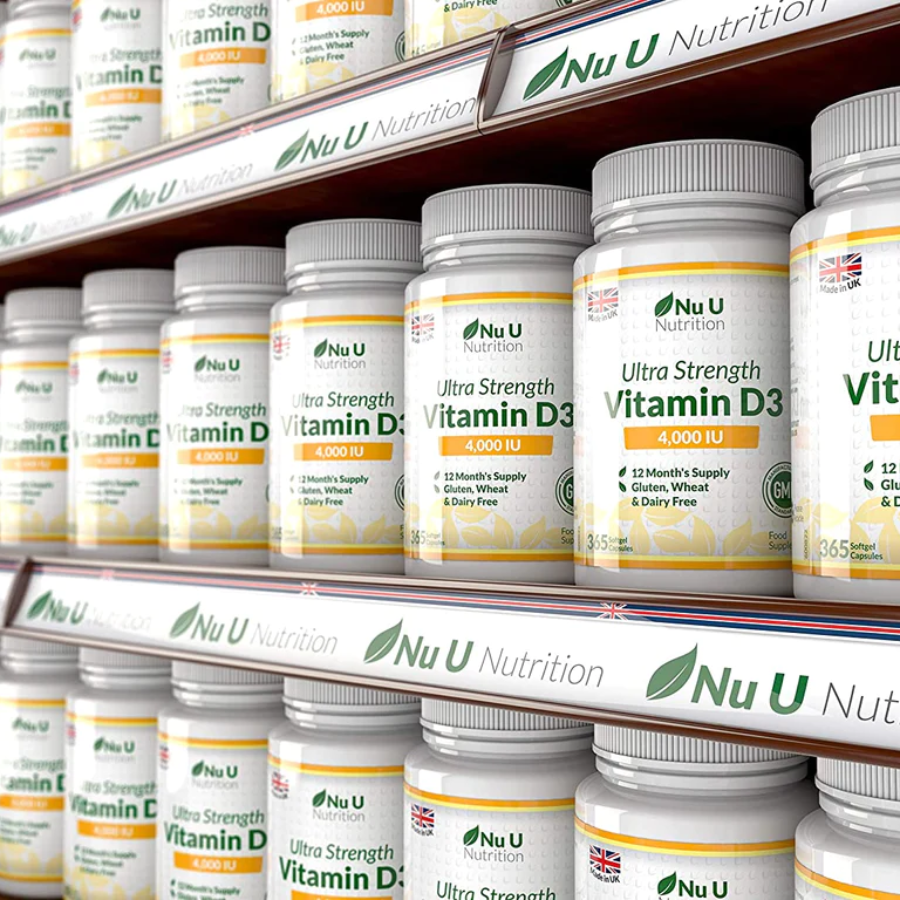 Nu U Nutrition Vitamin D3 4000 IU 365 Viên | 365 Servings