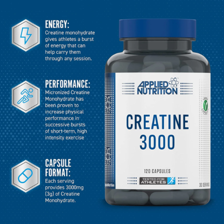 Applied Nutrition Creatine 3000 120 Viên (30 Servings)