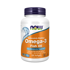 Now Omega 3 1000MG Fish Oil 180 EPA/ 120 DHA 100 Viên | 50 Servings