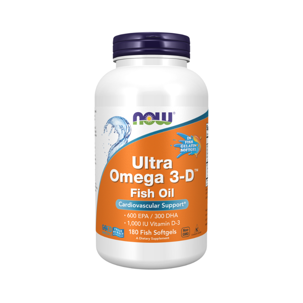 Now Ultra Omega 3 D 600 EPA / 300 DHA + Vitamin D3 180 Viên | 180 Servings