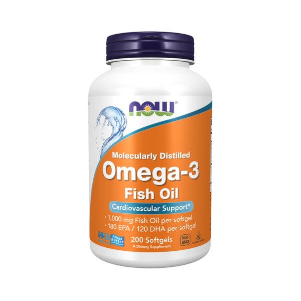 Now Omega 3 1000MG Fish Oil 180 EPA/ 120 DHA 200 Viên | 100 Servings