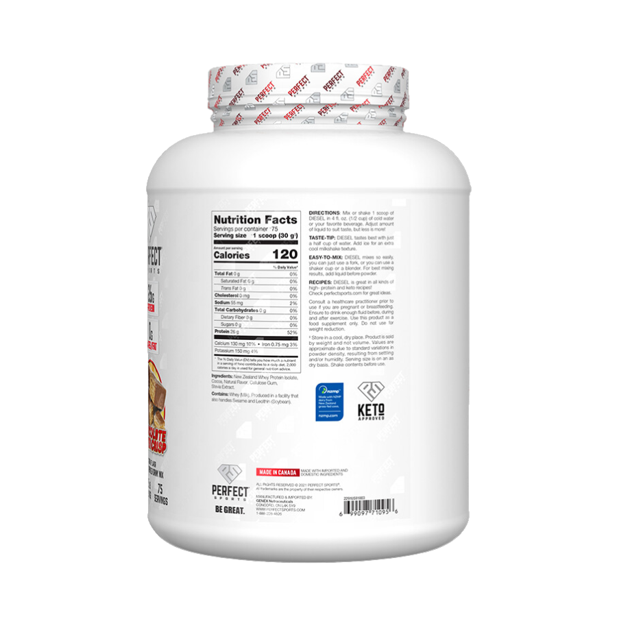 Perfect Sports Diesel NewZealand Whey Isolate 5lbs (75 Servings)